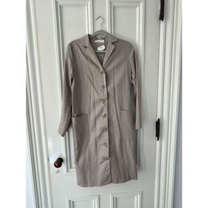 NWT Mod Ref lightweight beige button down dress coat/ trench coat S